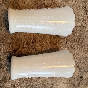 Vintage Milk Glass Hobnail Bud Vases – Pair